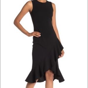 Calvin KleinSleeveless Ruffled High/Low Midi Dress